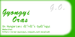 gyongyi oras business card